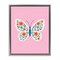 Stupell Industries Boho Pink Floral Butterfly Floating Frame, design by Jessica Beck